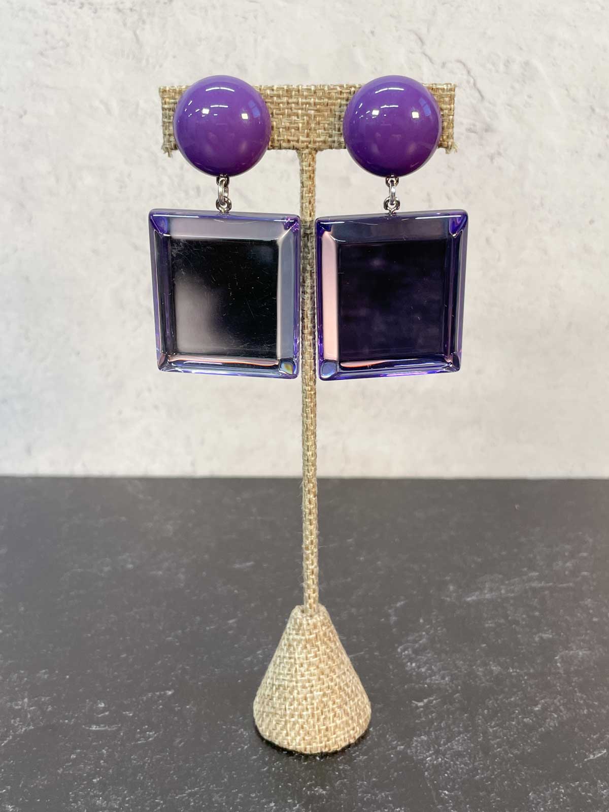 Francine Bramli Caelum Earrings, Purple - Statement Boutique