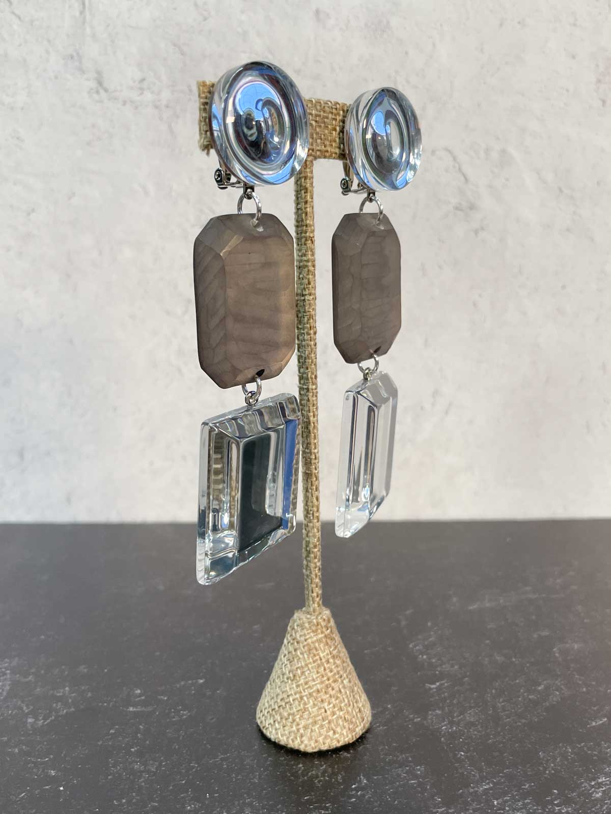 Francine Bramli Carina Earrings, Silver/Grey - Statement Boutique