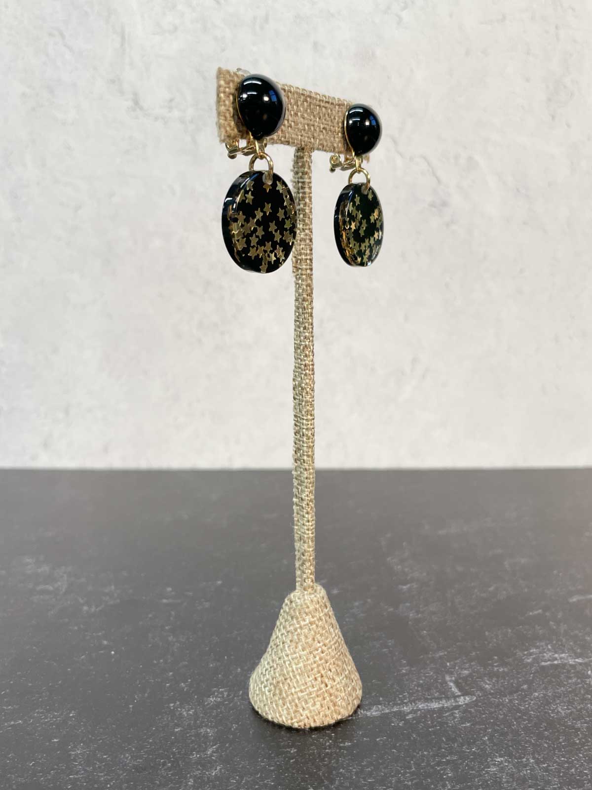 Francine Bramli Etoile Earrings, Black/Gold - Statement Boutique