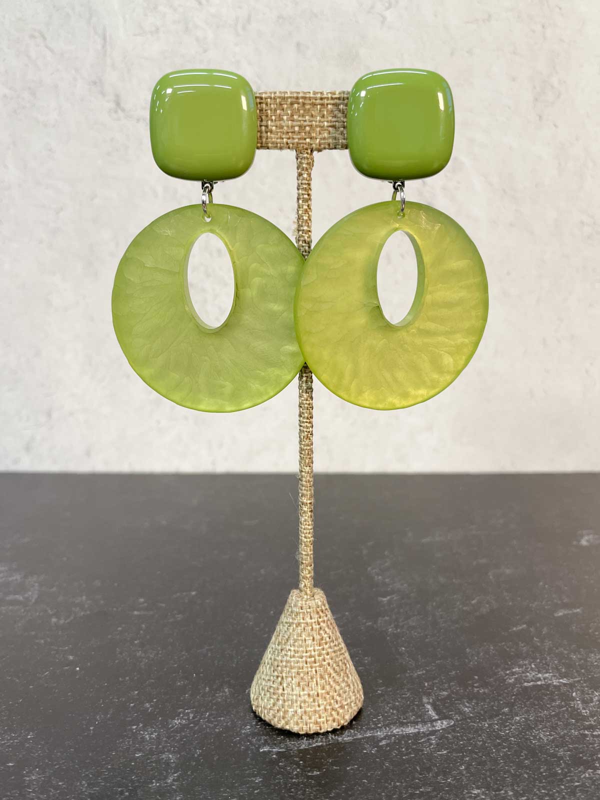 Francine Bramli Lyra Earrings, Green - Statement Boutique