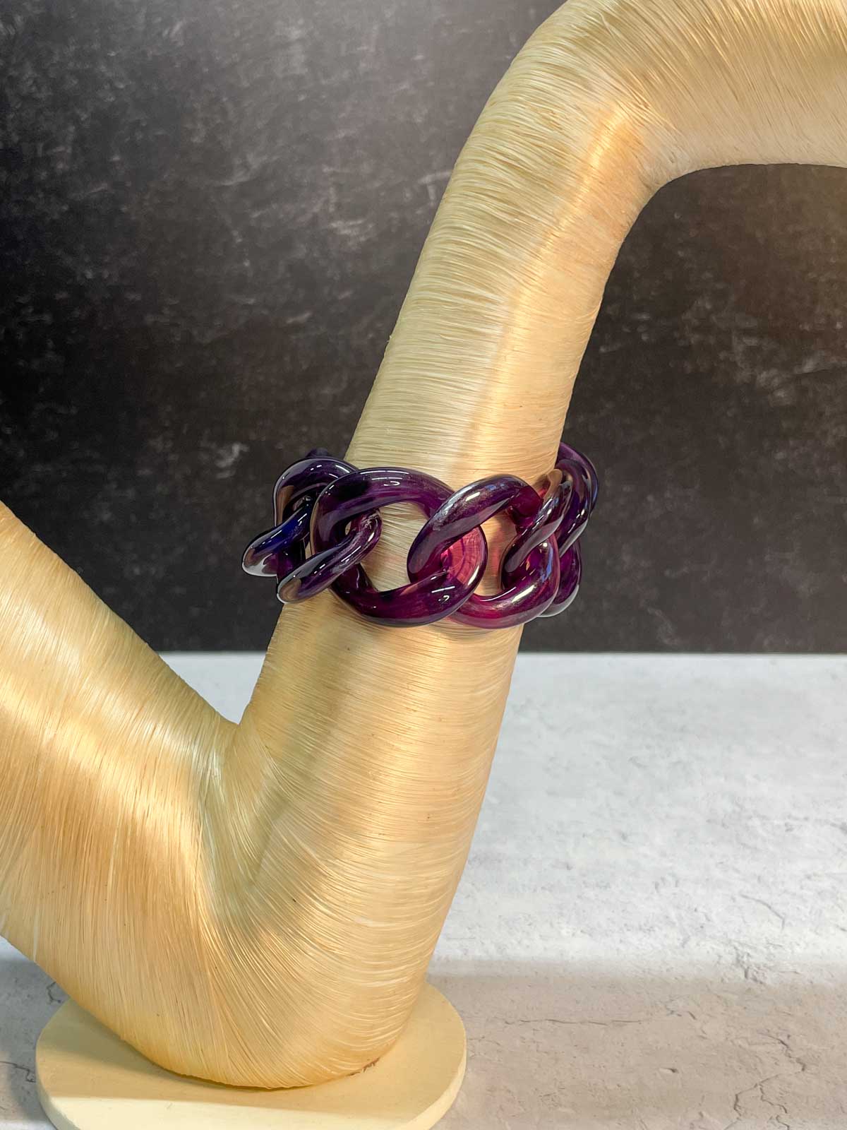 Francine Bramli Maillon 22 Bracelet, Purple Marble - Statement Boutique