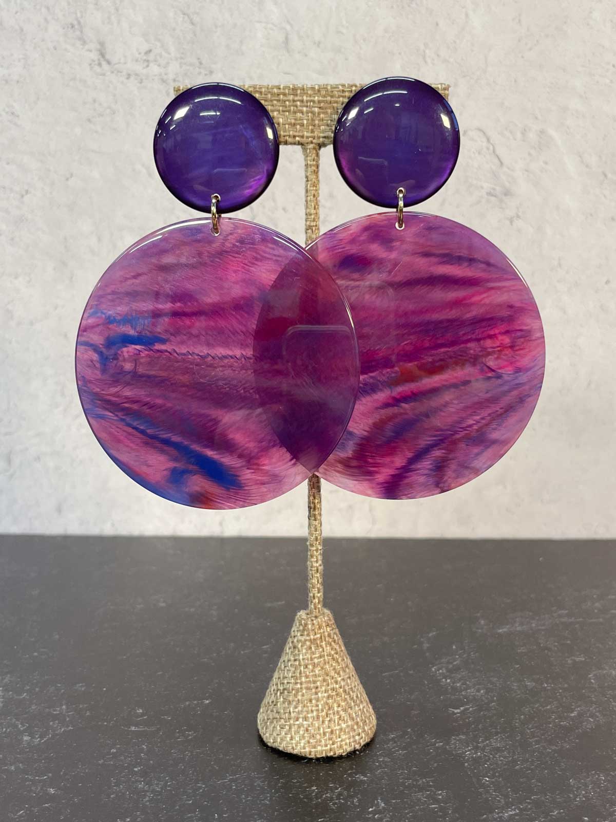 Francine Bramli Rainbow Earrings, Purple - Statement Boutique