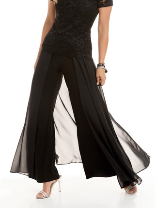 Frank Lyman Chiffon Overlay Pant, Black - Statement Boutique