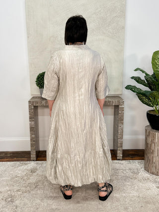 Gershon Bram Dallas Dress, Beige - Statement Boutique