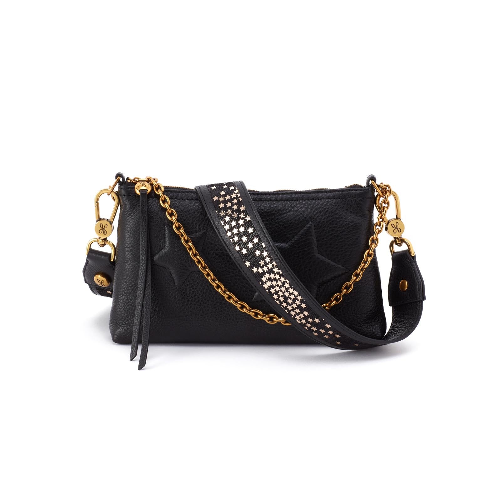 Hobo Darcy Luxe Crossbody, Black with Bombe Stars - Statement Boutique