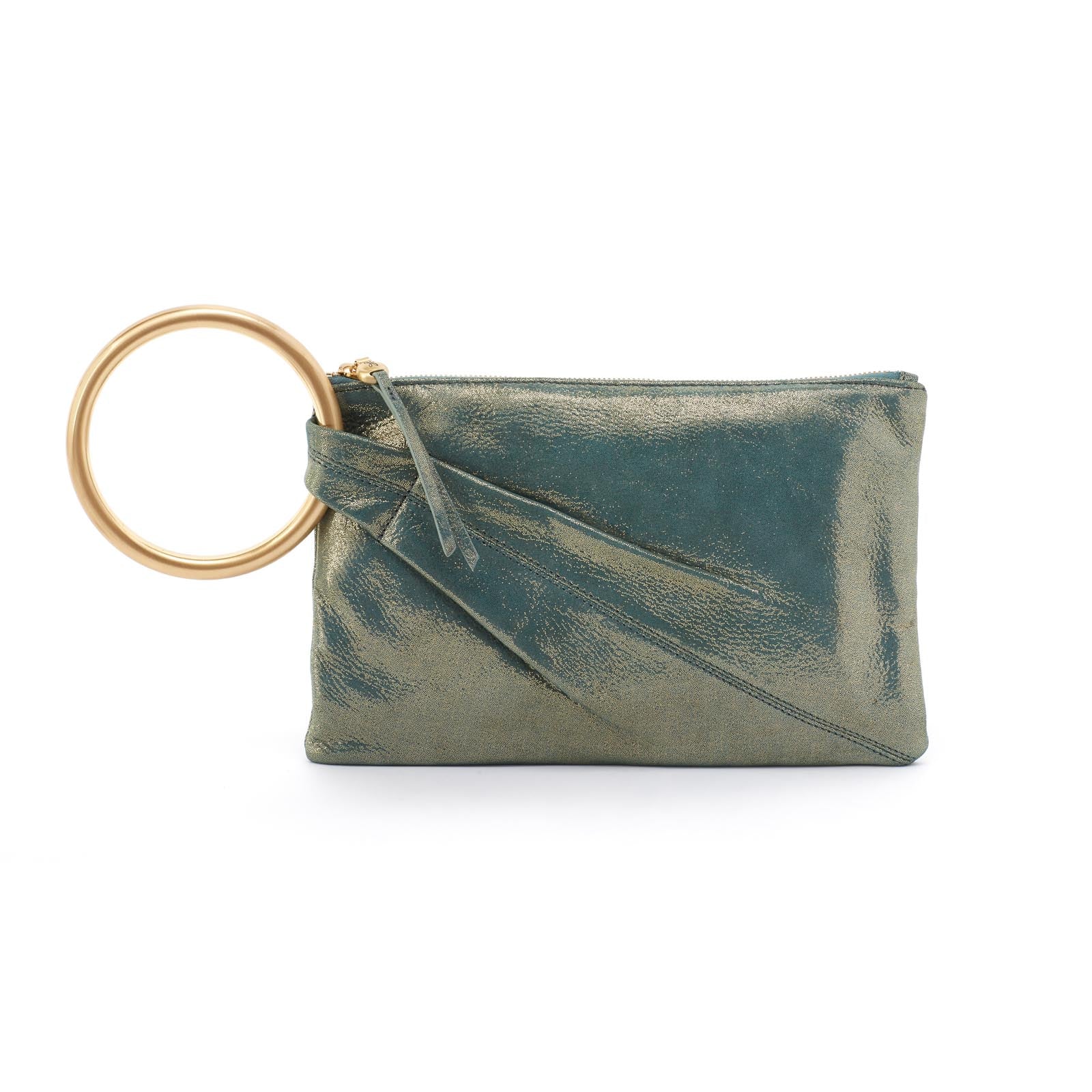Hobo Sheila Hard Ring Clutch, Evergreen Shimmer - Statement Boutique