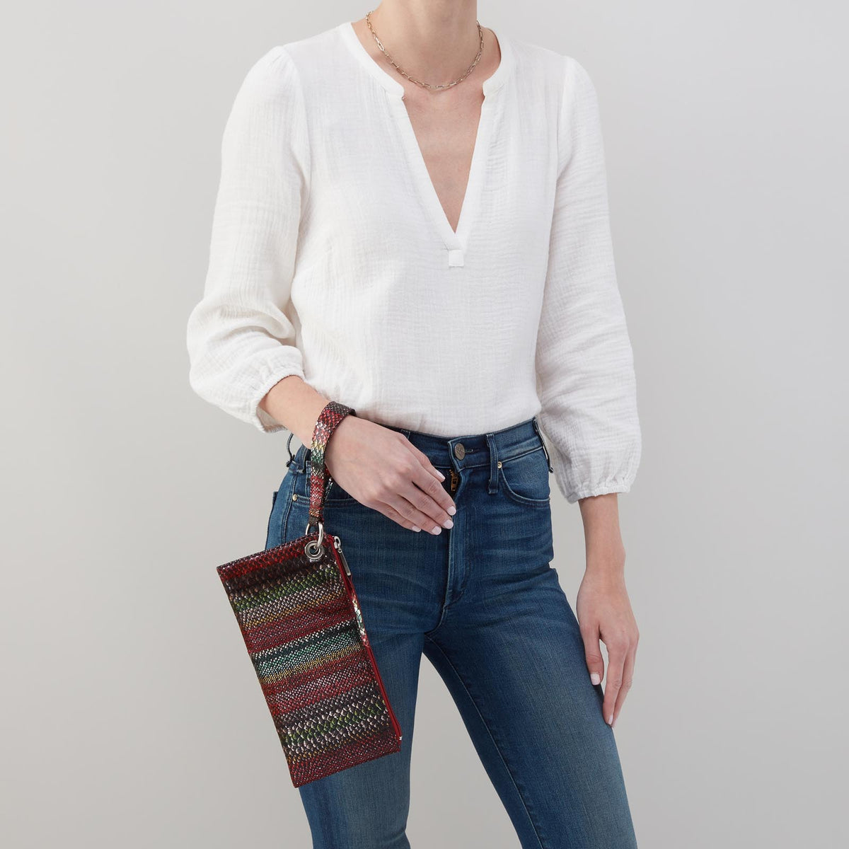 Hobo Vida Wristlet, Holiday Stripe - Statement Boutique