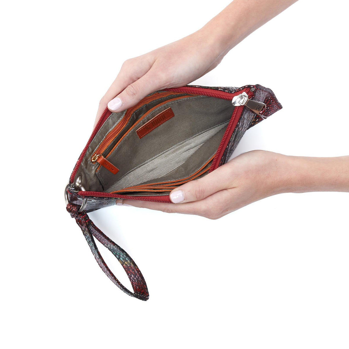 Hobo Vida Wristlet, Holiday Stripe - Statement Boutique