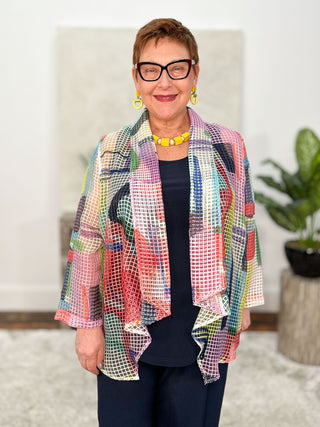 IC Collection Shawl Collar Jacket, Multi - Statement Boutique