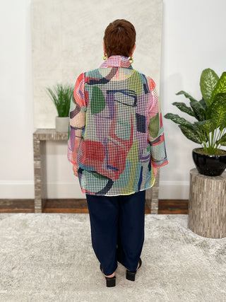 IC Collection Shawl Collar Jacket, Multi - Statement Boutique