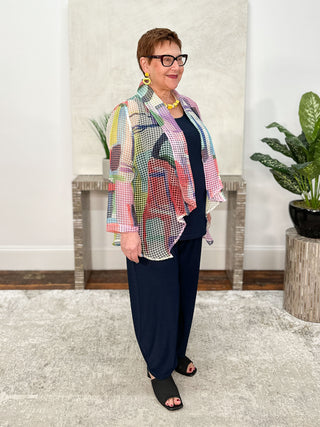 IC Collection Shawl Collar Jacket, Multi - Statement Boutique