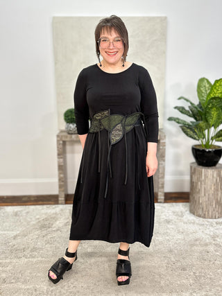 Belt/Scarf, Black/Green