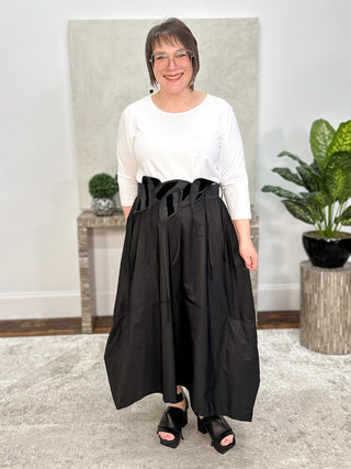 Belt/Scarf, Black/Flocked Velvet