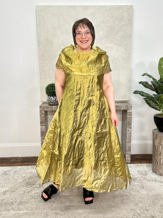 Monstera Dress, Gold