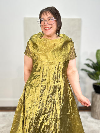 Monstera Dress, Gold