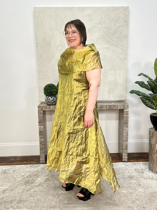 Monstera Dress, Gold