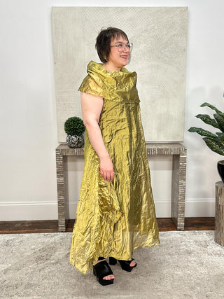 Monstera Dress, Gold