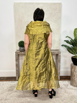 Monstera Dress, Gold