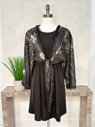 IPNG Paper Dolls Kimono Blouse, Black - Statement Boutique