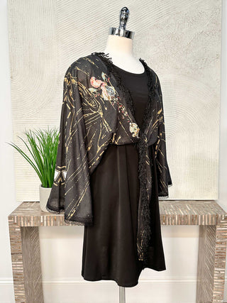 IPNG Paper Dolls Kimono Blouse, Black - Statement Boutique