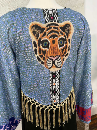 IPNG Primitive Punch Kimono Blouse, Crocodile - Statement Boutique