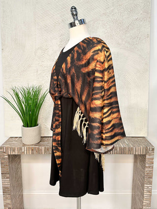 IPNG Primitive Punch Kimono Blouse, Tiger - Statement Boutique