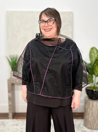 Igor Dobranic Brisbane Top, Black/Plum - Statement Boutique