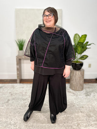 Igor Dobranic Brisbane Top, Black/Plum - Statement Boutique