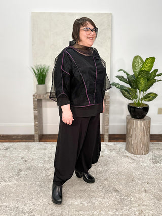 Igor Dobranic Brisbane Top, Black/Plum - Statement Boutique