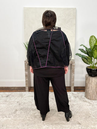 Igor Dobranic Brisbane Top, Black/Plum - Statement Boutique