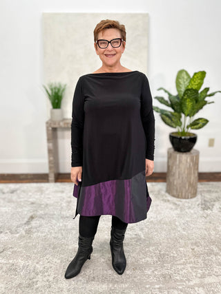 Igor Dobranic Devon Tunic, Black/Plum - Statement Boutique