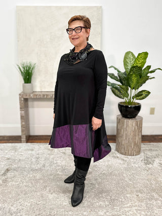 Igor Dobranic Devon Tunic, Black/Plum - Statement Boutique