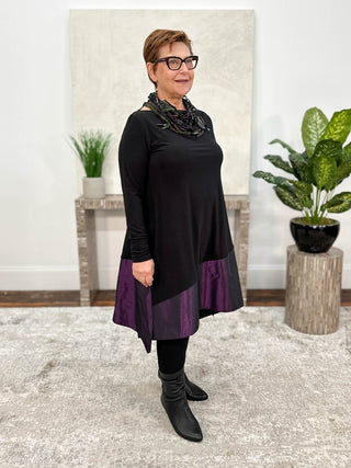 Igor Dobranic Devon Tunic, Black/Plum - Statement Boutique