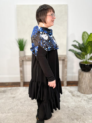 Igor Dobranic Anna Scarf Collar, Black Multi - Statement Boutique