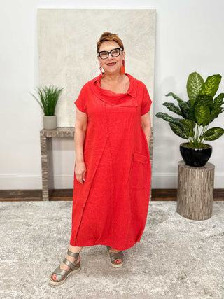 Igor Dobranic Brigitte Dress, Red - Statement Boutique