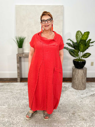 Igor Dobranic Brigitte Dress, Red - Statement Boutique