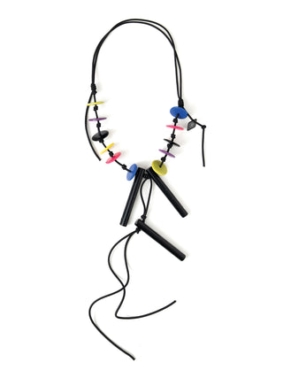 Igor Dobranic Button & Tube Drop Necklace, Multi - Statement Boutique