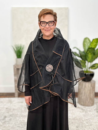 Igor Dobranic Harlow Kimono, Black/Copper - Statement Boutique