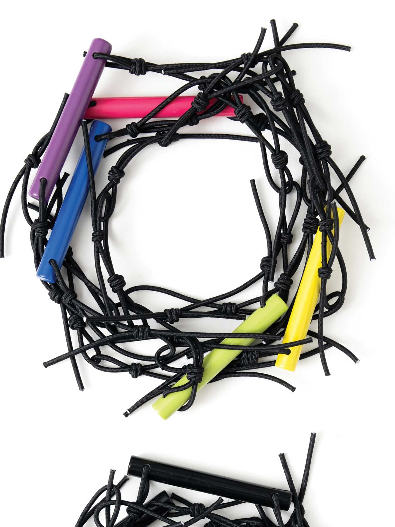 Igor Dobranic Long Tube & Elastic Cord Necklace, Multi - Statement Boutique