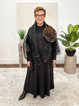 Igor Dobranic Harlow Kimono, Black/Copper - Statement Boutique