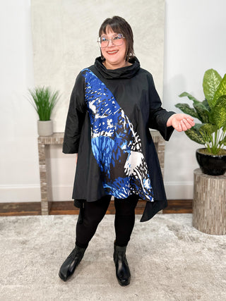Igor Dobranic Saga Tunic, Black Multi - Statement Boutique