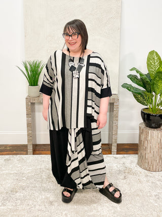 Igor Dobranic Stella Top, Black Stripe - Statement Boutique