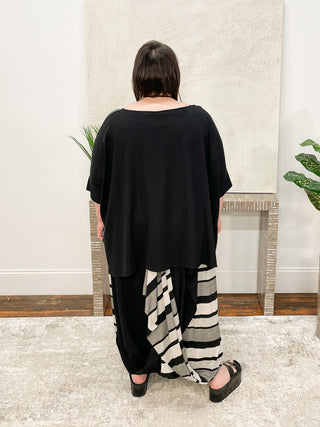 Igor Dobranic Stella Top, Black Stripe - Statement Boutique