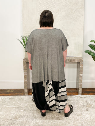 Igor Dobranic Elvira Dress/Skirt, Black Stripe - Statement Boutique