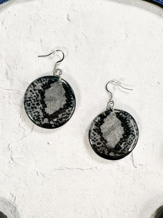 Multi Strand Resin Station Necklace & Earrings Set, Blue