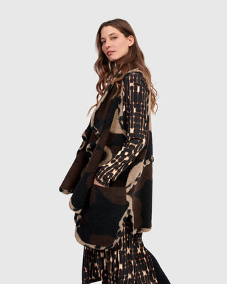 Alembika Piped Cozy Draped Vest, Floral - Statement Boutique