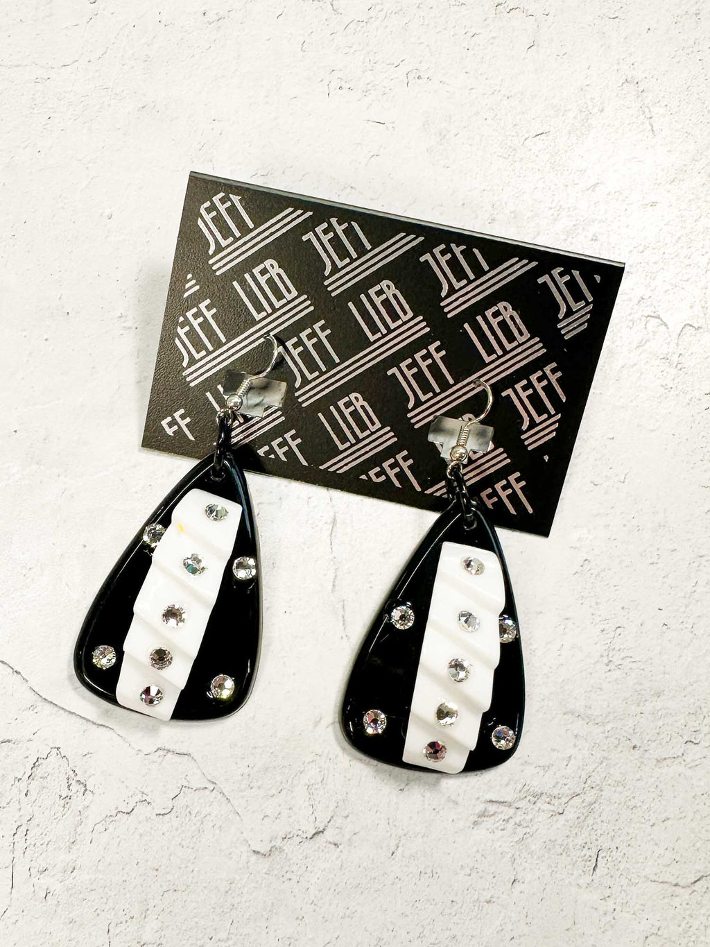 Jeff Lieb Deco Shapes Drop Earrings, Black/White – Statement Boutique