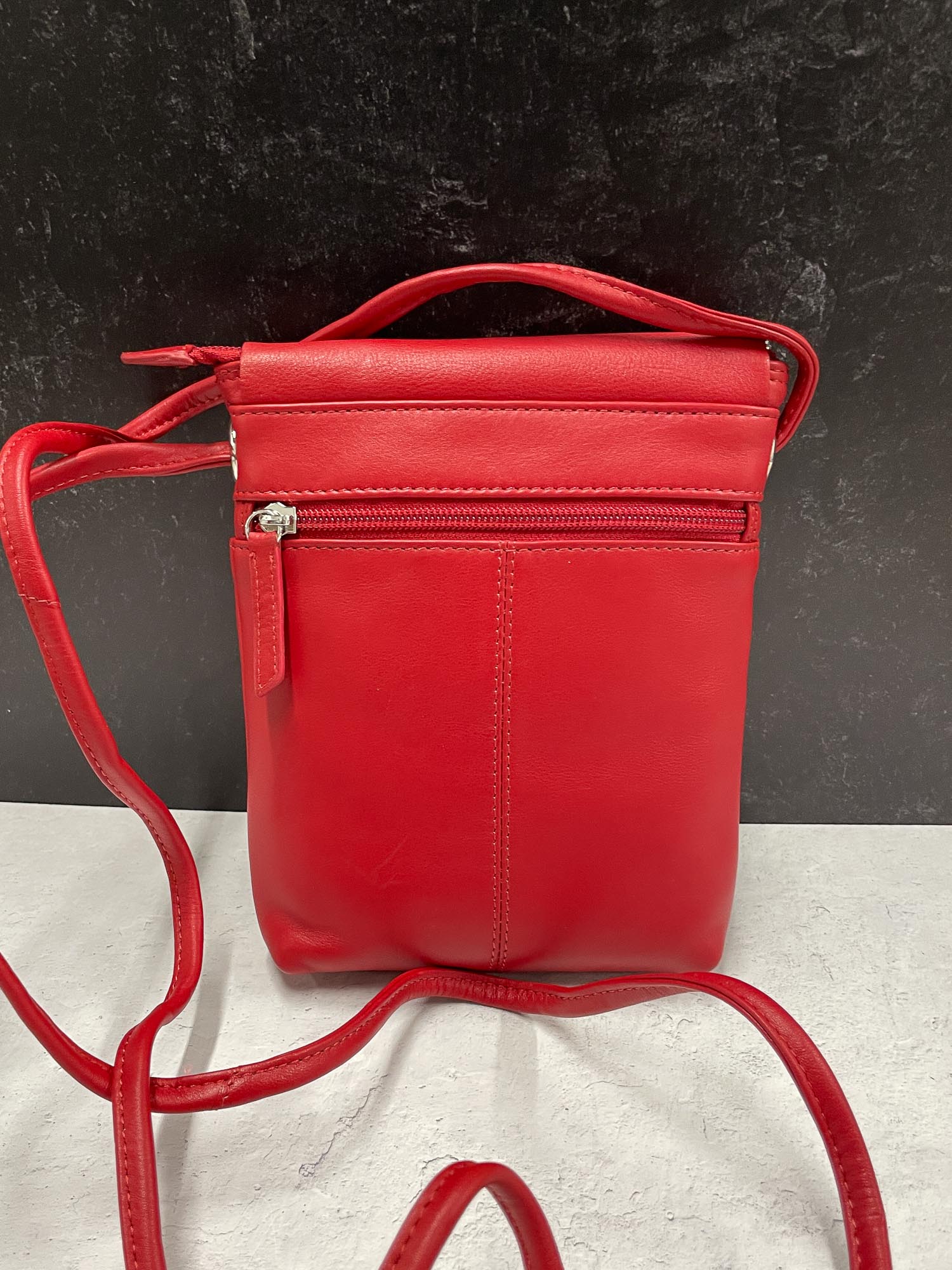 Embellished Flap Crossbody Bag, Red
