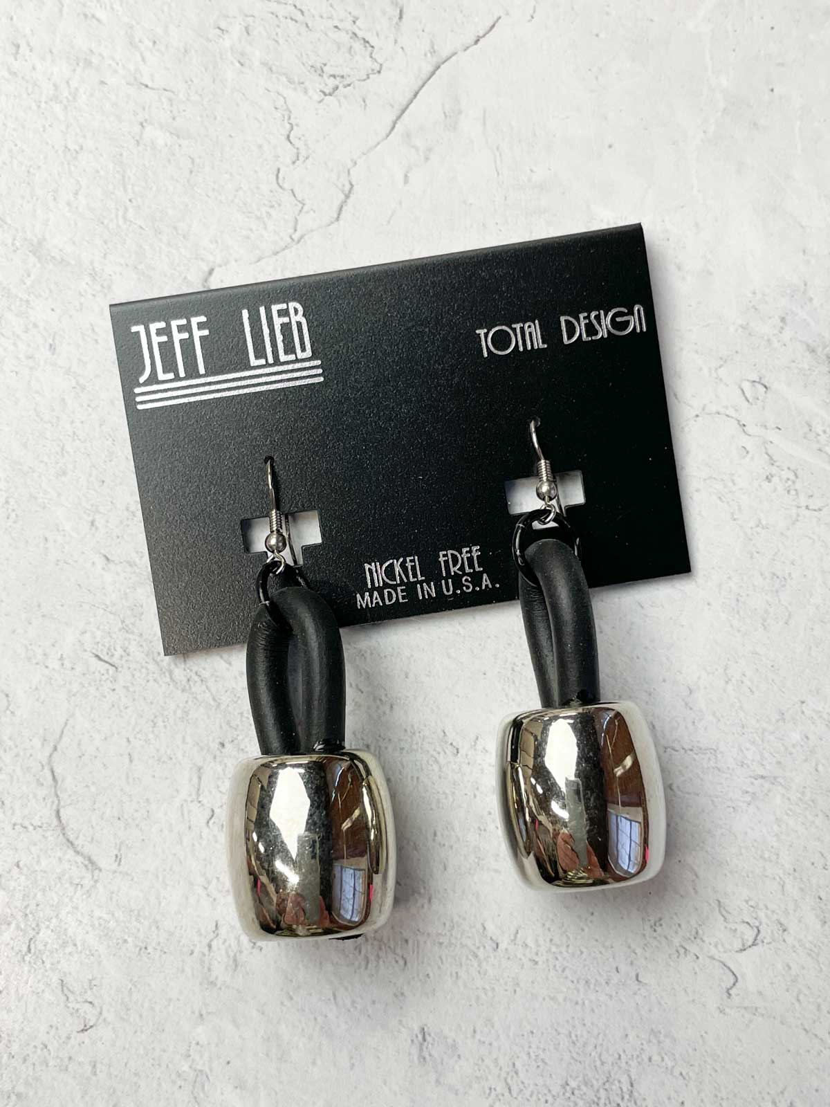 Jeff Lieb Total Design Jewelry Chunky Bead Drop Earrings, Silver - Statement Boutique
