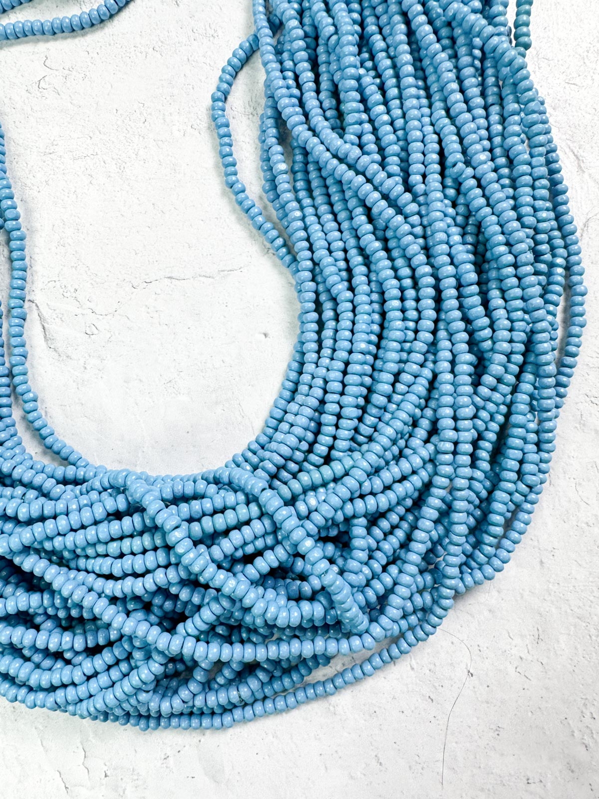 Blue wooden 2024 bead necklace
